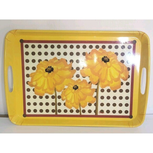 Kitchen Serving Tray Decor Sunflower By Soraya & Napkin Rings Country Farmhouse - Picture 5 of 10